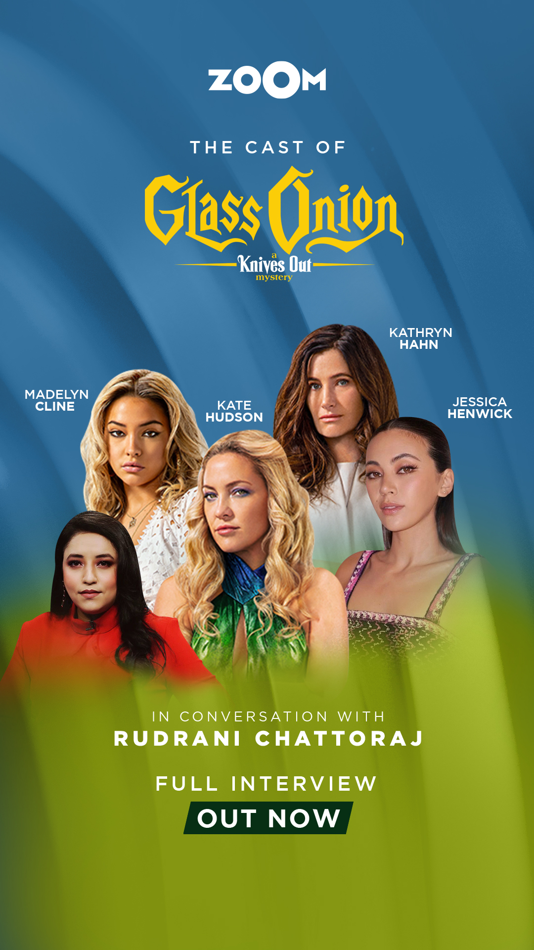 Zoom Spotlight Sessions promo for the Glass Onion cast interview